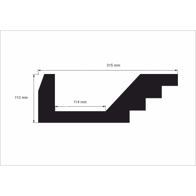 Deckenleisten für einfache Beleuchtung - 20 Meter + 4 Innenecken OL-34